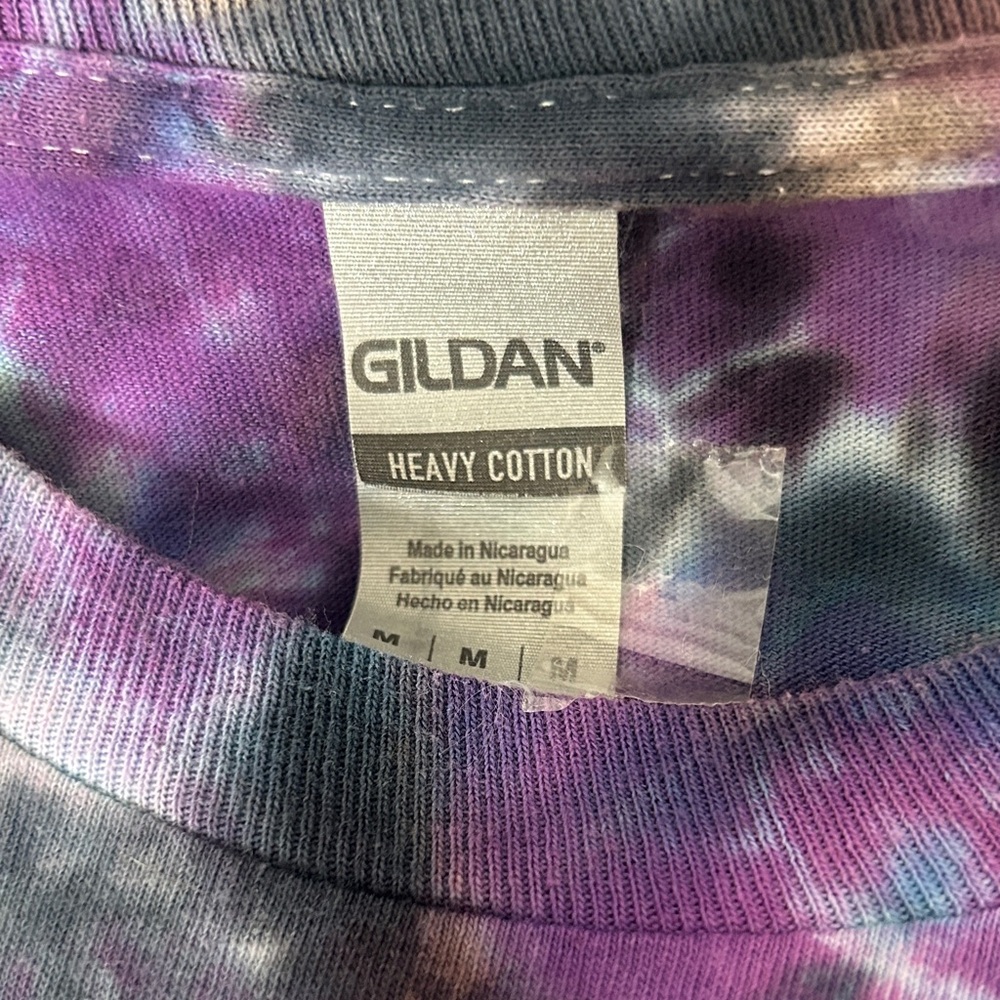 Gildan Multicolor Tie-Dye Long Sleeve Crewneck Tee - Picture 2 of 3